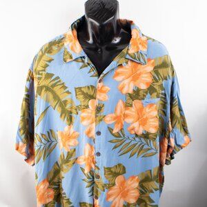 Panama Jack Men's 3XL Floral Button Shirt Short Sleeve Hawaiian Caribbean
